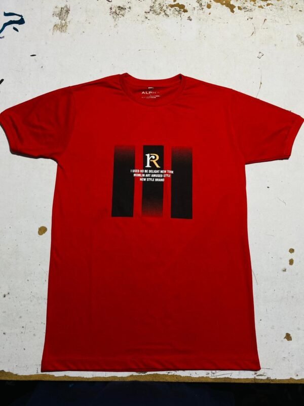 3 line Red T-Shirt