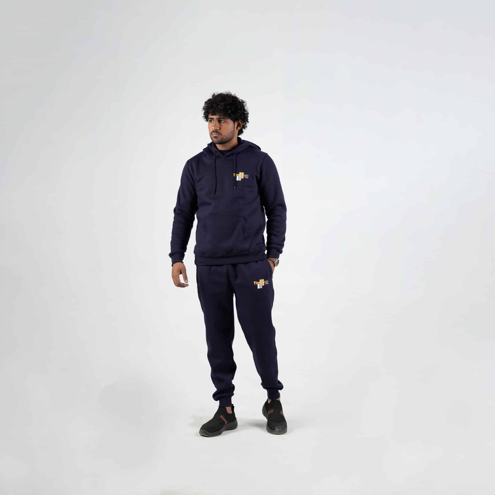 Zauqish Timeless Navy Blue Twin Set for Men – Hoodie & Trouser - Image 4