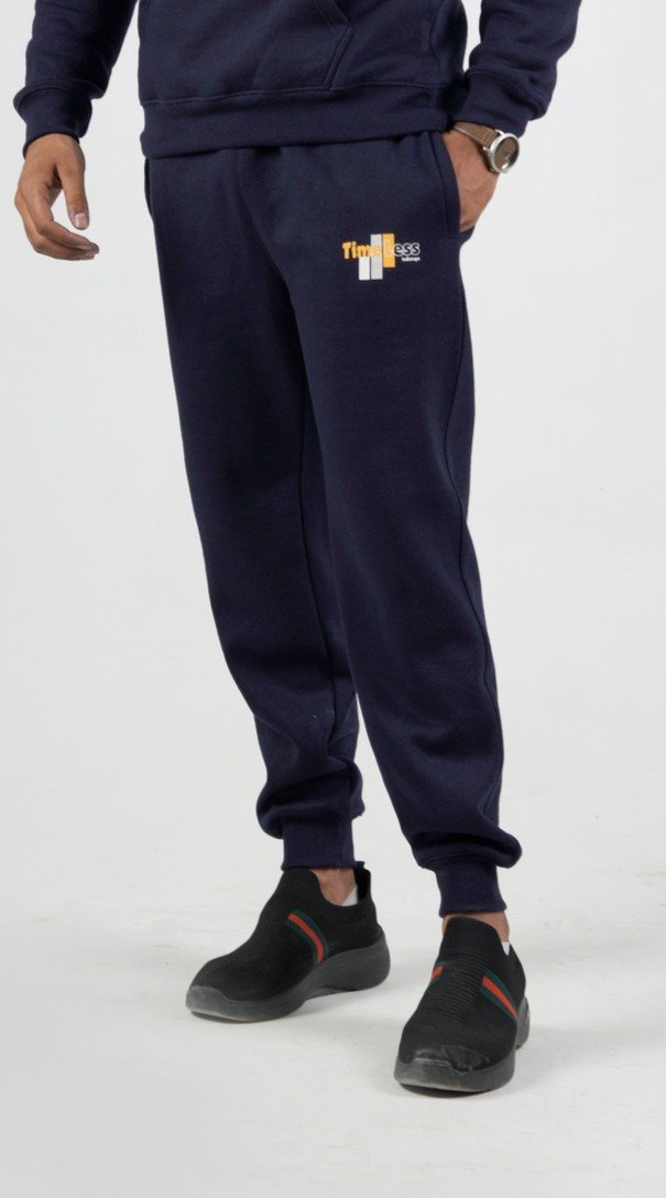 Zauqish Timeless Trouser – Black, Navy Blue & Light Grey | Premium Cotton Fleece for Men - Image 2