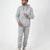 Zauqish Light Grey Twin Set for Men –Hoodie & Trouser